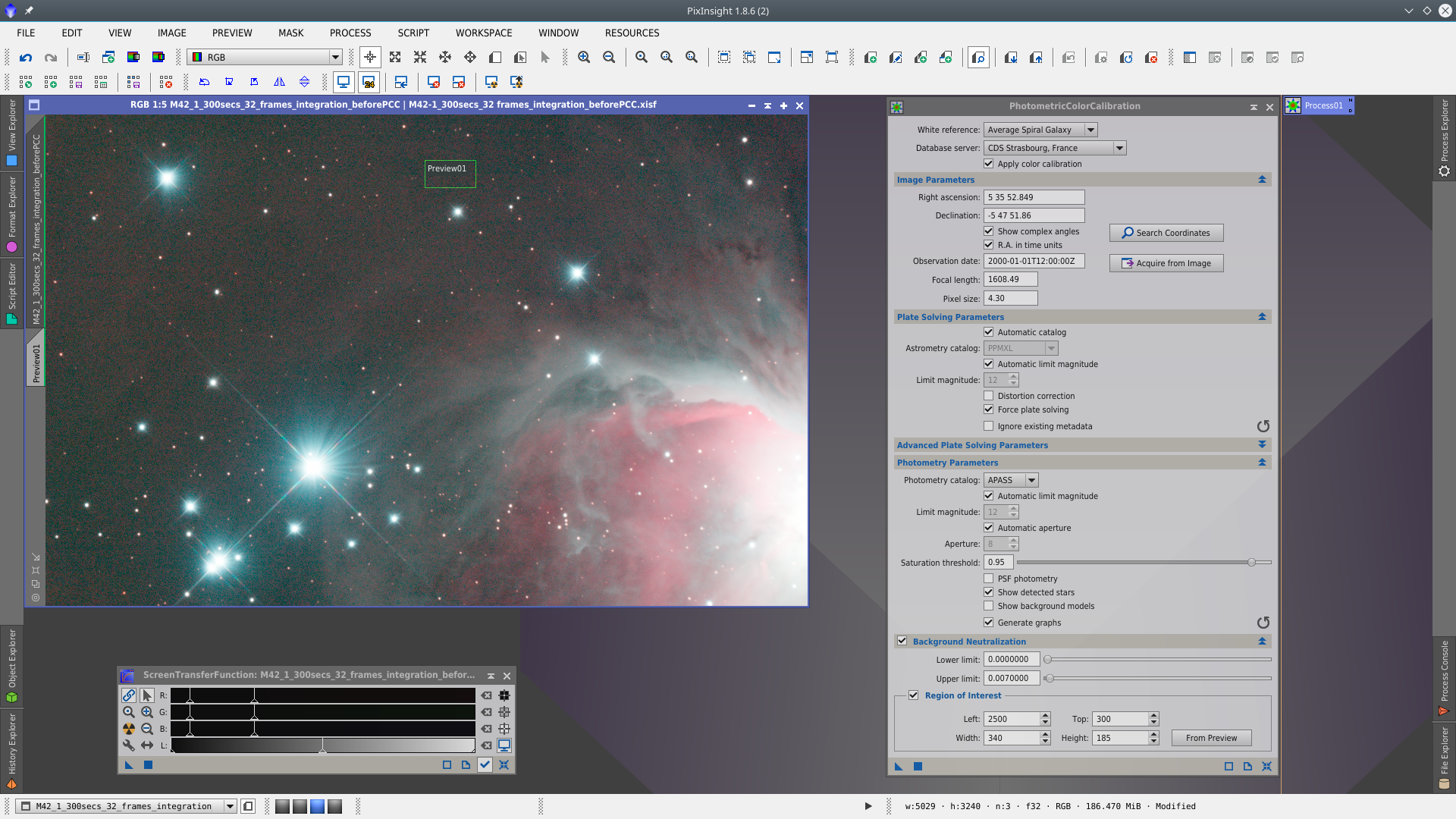Color Calibration with PPC PixInsight Resources